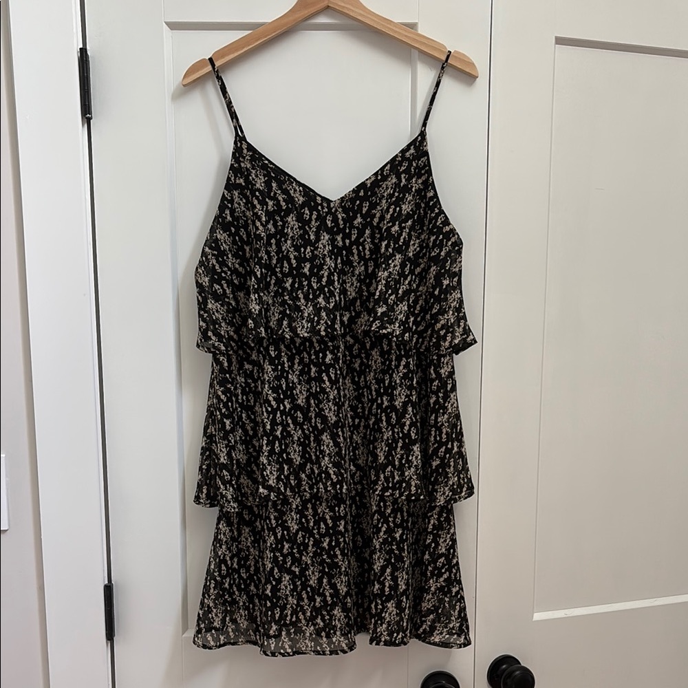 Gilli Black and Cream Mini Dress